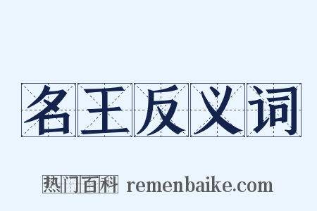 名王反义词是什么意思的图片